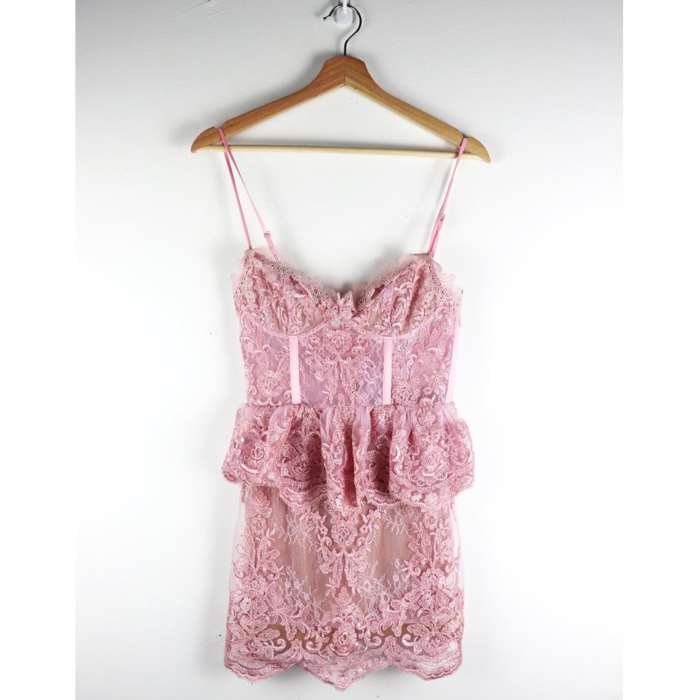 NEW V. Chapman Poppy Lace Dress in Pink Lavender 0 - Picture 5 of 8
